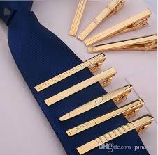 Silver Tie Pins, Color : Golden