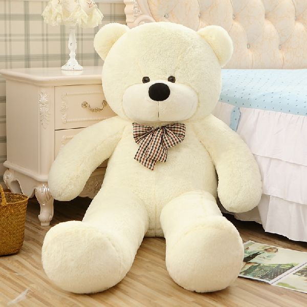 Cotton White Teddy Bear, for Baby Playing, Feature : Attractive Look, Light Weight