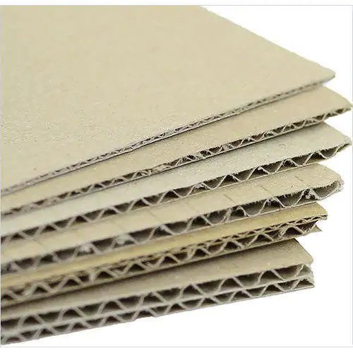 Corrugated Paper Packaging Sheet, for Boxes, Tray, Pattern : Plain