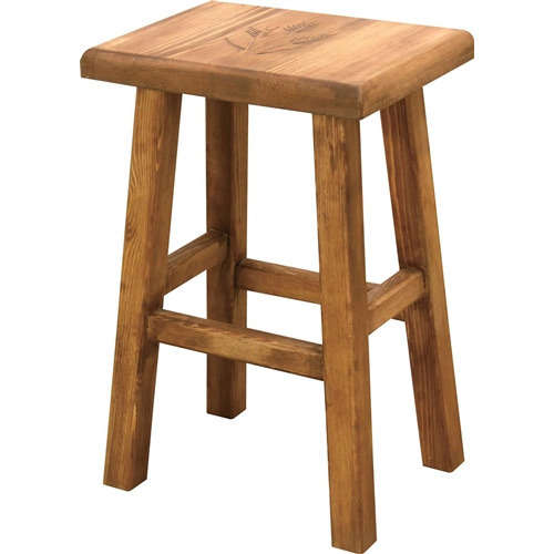 Polished Wooden Square Stool, for Home, Office, Restaurants, Pattern : Plain