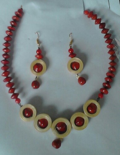 Bamboo & Seeds Necklace Set