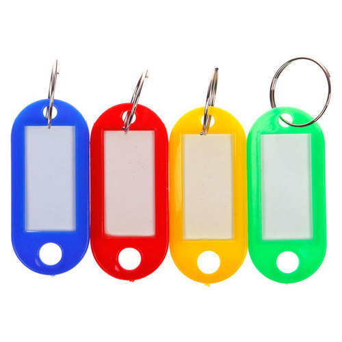 Polished Plain Plastic Keychain, Shape : Multishape