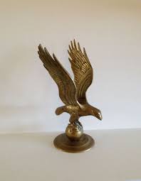 Polished Brass Eagle Statue, for Garden, Home, Office, Shop, Color : Sliver, Golden, Metallic