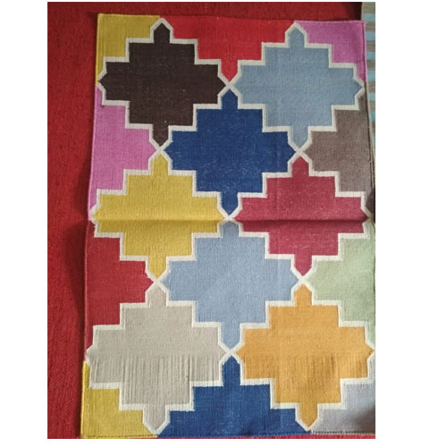 Rectangular Designer Cotton Rug, for Home, Hotel, Size : 5x6feet