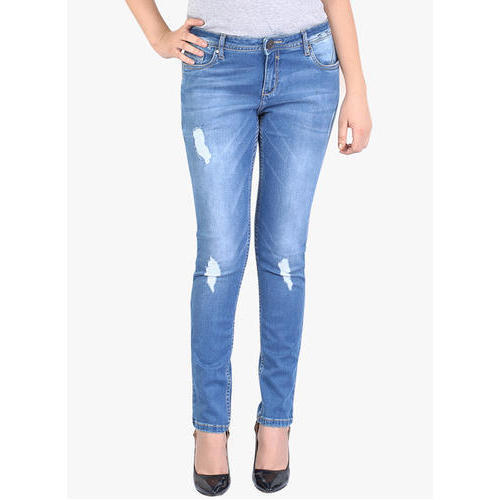 Denim Ladies Ripped Jeans, Size : XL