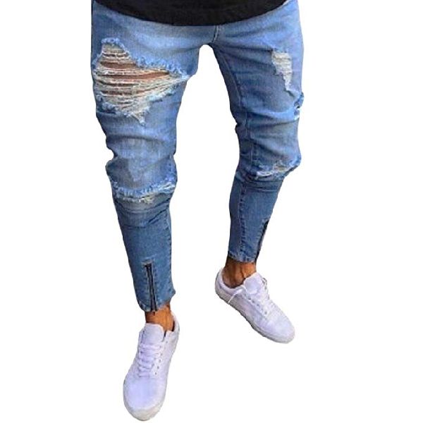 Mens Ripped Jeans, Feature : Color Fade Proof, Occasion : Casual wear ...