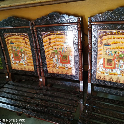 Rajasthani Wooden Painted Chair, for Long-Life, Pattern : Modern