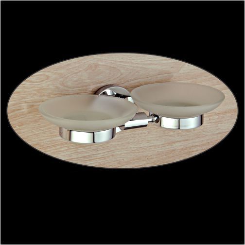 Round Polished Brass Double Soap Dish (SL-DSD-012), Feature : Fine Finished, Non Breakable, Washable