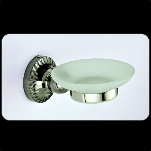 Round Polished Brass Glass Soap Dish (BP-GSD-007), Feature : Fine Finished, Non Breakable, Washable