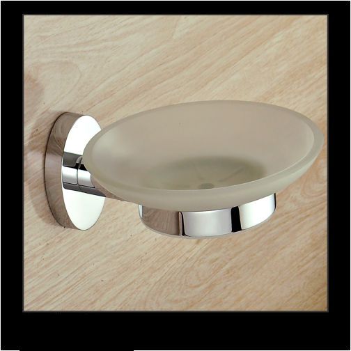 Round Polished Brass Glass Soap Dish (PL-SSD-011), Feature : Fine Finished, Non Breakable, Washable