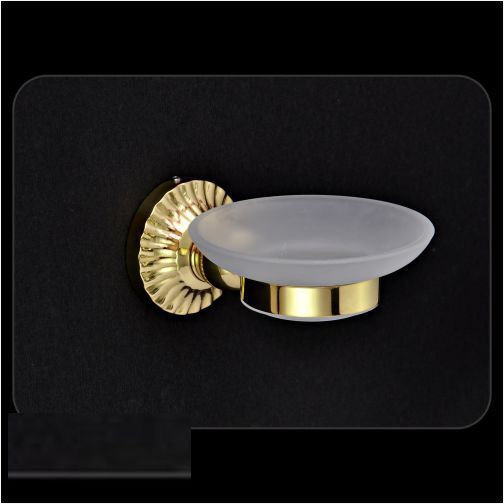 Round Polished Brass Glass Soap Dish (RL-GSD-007), Feature : Fine Finished, Non Breakable, Washable
