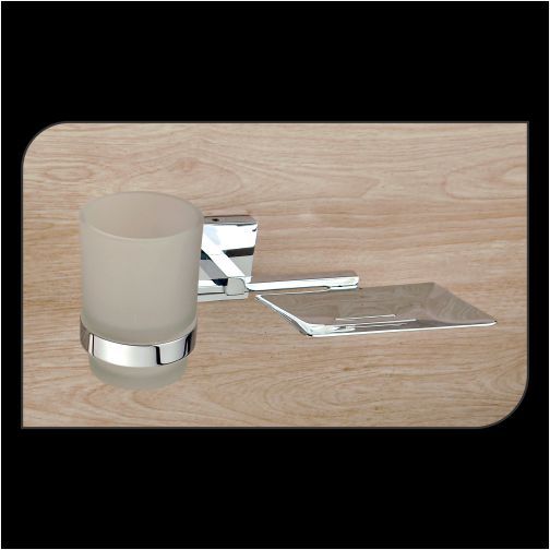 Glass Tumbler & Soap Dish (ST-TH&SD-016), Feature : Attractive Look, Fine Finishing, Hard Structure