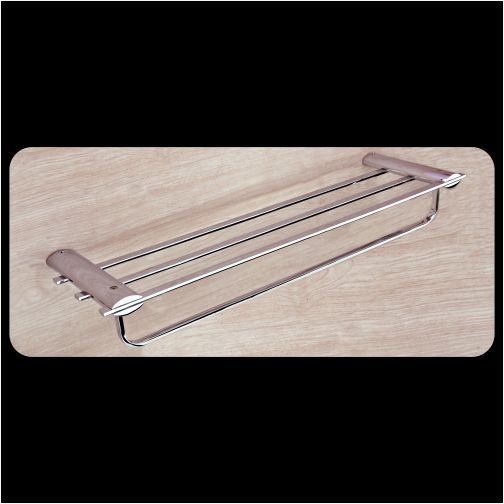 Polished Brass Towel Rack (PR-TR-001), for Home, Hotel, Pattern : Plain