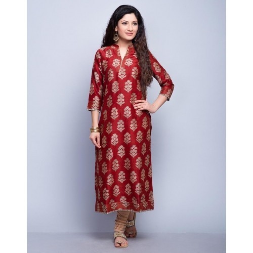 Indian Designer Lehenga for Women Pure Banarasi Printed  Etsy  Long kurti  designs Indian designer outfits Silk kurti designs