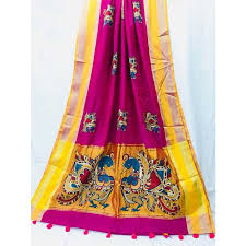 Embroidered Cotton Saree, Occasion : Festival Wear, Party Wear