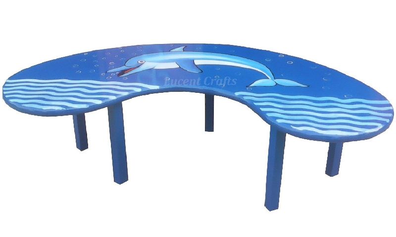 Polished Wood BEAN SHAPE TABLE