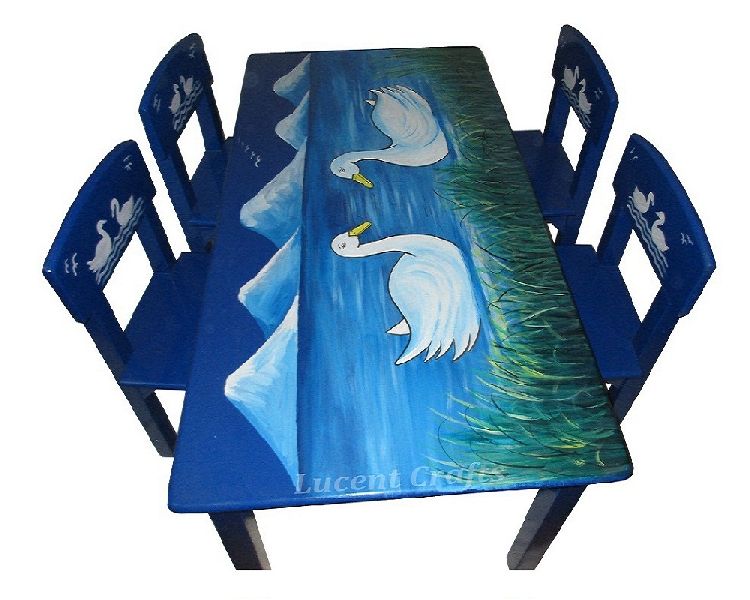 RECTANGLE TABLE SET (WITH 4 CHAIRS)