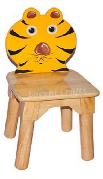 Polished RUBBERWOOD KIDS CHAIR (TIGER)