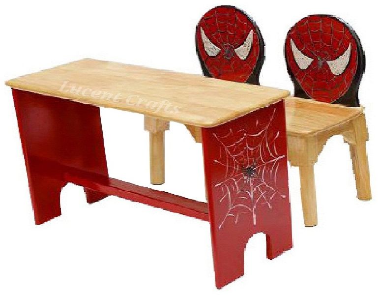 spiderman table and 2 chairs