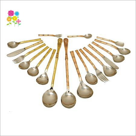 Brass Bamboo Cutlery Set, for Kitchen, Feature : Good Quality, Light Weight, Rust Proof