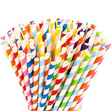 HDPE Paper Straw, for Cold Drinks, Ice Cream, Juices, Feature : Colorful Pattern, Disposable, Eco Friendly