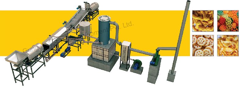Fully Automatic Pellet Frying Line with Wooden Heat Exchanger