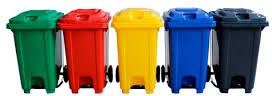 HDPE Pedal Garbage Bin, for Outdoor Trash, Refuse Collection, Size : 15x15x12, 18x18x14, 20x20x16