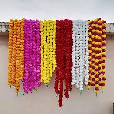 Non Polished Acrylic artificial garlands, for Decoration, Pattern : Dotted, Plain