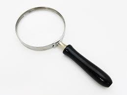 Round Glass Hand Hold bifocal Magnifier, for Magnification Use, Color : Transparent
