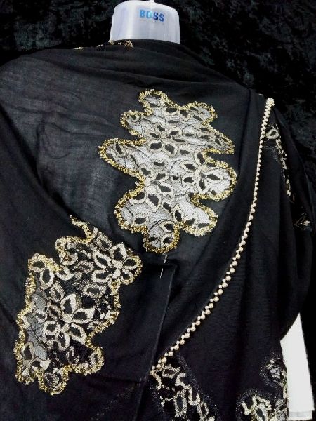 Net Patch Embroidered Stole