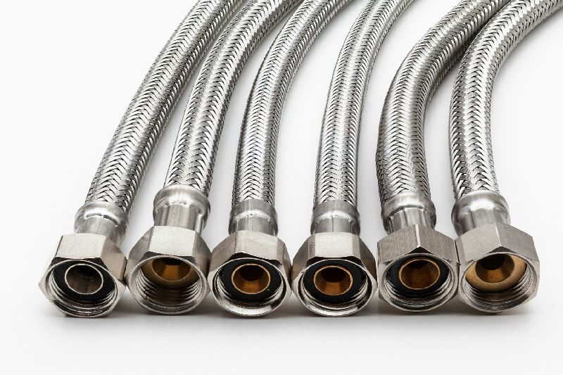 Stainless Steel Flexible Hose Pipes, Color : Silver