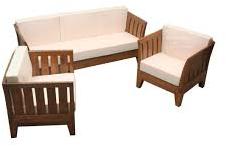 Non Polished Teak Wood Furniture, for Garden, Home, Office, Pattern : Plain, Printed