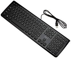 Dell Wired ABS Plastic Keyboard, for Computer, Laptops, Color : Black, Creamy, Silver, White