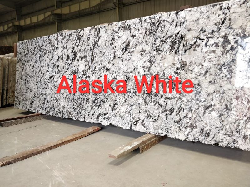 Polished Alaska White Granite Slabs