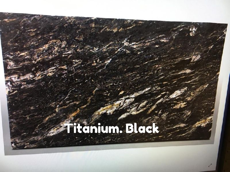 Polished Titainium Black Granite Slabs