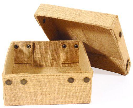 Jute Storage Box, for Packaging, Feature : Fine Finishing, Light Weight