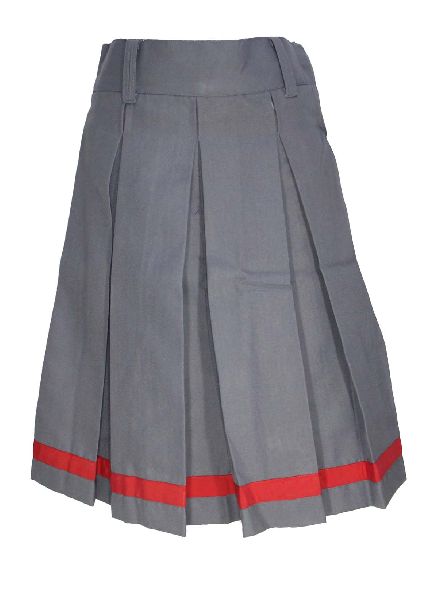 Cotton Girls Grey School Skirt, Age Group : 10-15years, Pattern : Plain ...