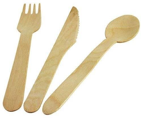 Areca Leaf Cutlery Set, Color : White Beige