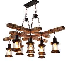 Attractive Designs Non Polished Wooden Chandelier, for Banquet Halls, Home, Hotel, Office, Restaurant