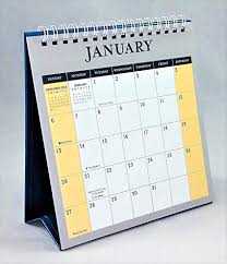 Rectangular Metal Alloy desk calendar for Home Pattern : Plain