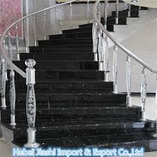 Non Polished Black Granite Staircase, for Home, Hotel, Office, Outdoor, Feature : Alluring Look, Fine Finishing