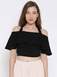 Chiffon Plain ladies crop top, Feature : Attractive Design, Quality Assured