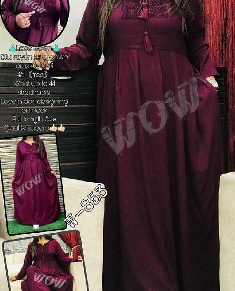 Plain Long Gowns, Size : XL, XXL