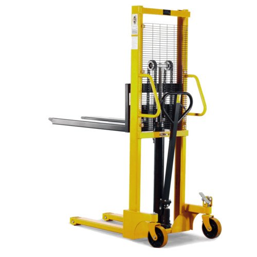 Hydraulic Pallet Stacker, for Lifting Goods, Moving Goods, Color : Yellow