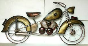 Rectangular Galvanized Metal Wall Decor Bike, for Decoration, Style : Antique Imitation