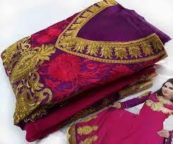 Plain unstitched salwar suit, Color : Multicolors