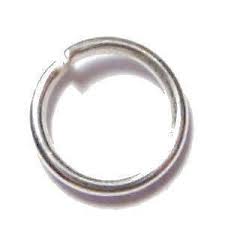 Round Polished metal ring, for Connecting Joints, Color : Grey
