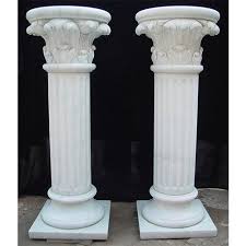 Non Polished Marble Pillar, for Decoration, Length : 10inchs, 14inchs, 18inchs, 22inchs, 24inchs