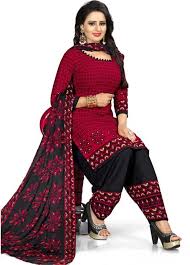 Non-Stitched Plain Chiffon Salwar Suits, Size : M, XL, XXXL