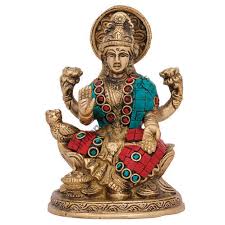 Non Polished Brass Lakshmi Statue, for Gifting, Home, Office, Temple, Packaging Type : Cardboard Box